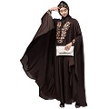 Designer Irani Kaftan with embroidery work- Coffee Brown